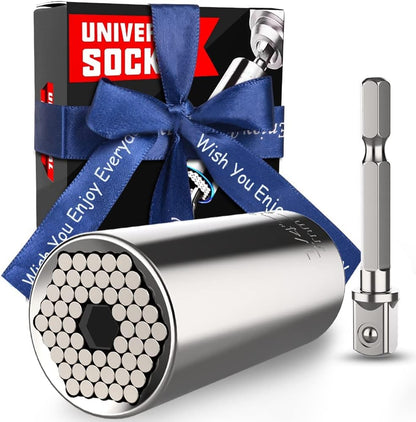 Gifts for Men Stocking Stuffers for Men Dad Christmas Gifts Universal Socket Tools Sets, Gifts for Dad Mens Him Husband, Multitools 7-19Mm Birthday Gifts from Daughter Son Wife Kids