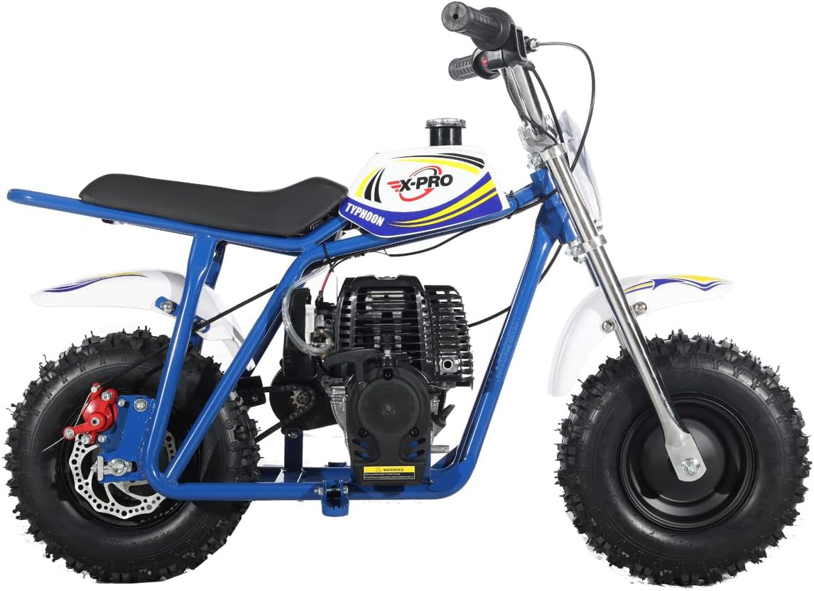 40Cc Mini Dirt Bike Mini Pit Bike Dirt Bikes Motorcycle Gas Power Bike off Road (Blue)